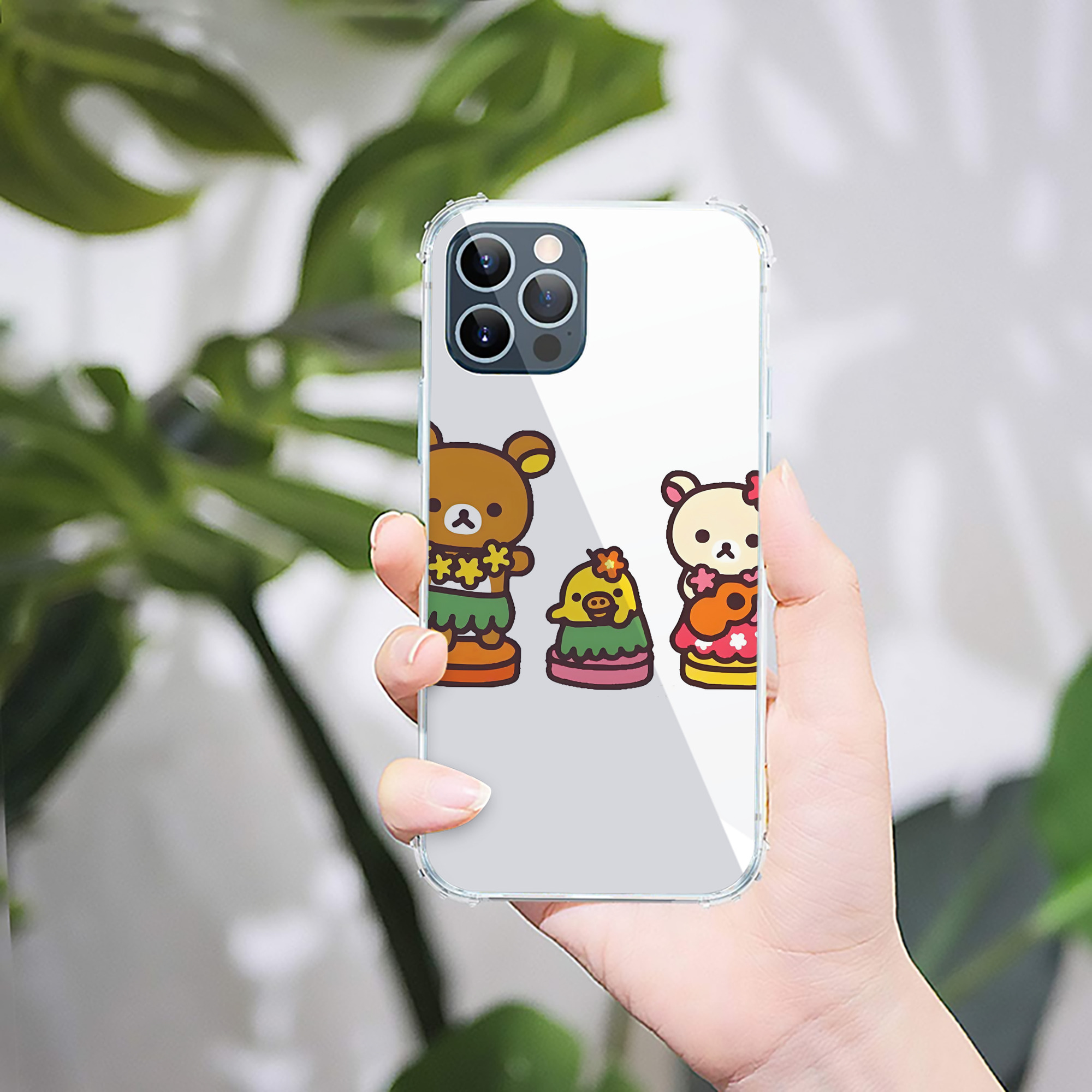 （画像用） リラックマ リラックマ キイロイトリ Rilakkuma Korilakkuma Kiiroitori 【iPhone 12シリーズ対応】透明スマホケース（クリアソフトケース）